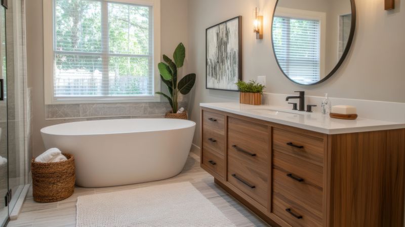 Luxury bathroom upgrade with a freestanding tub